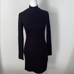 Mango Black Long Sleeve Dress